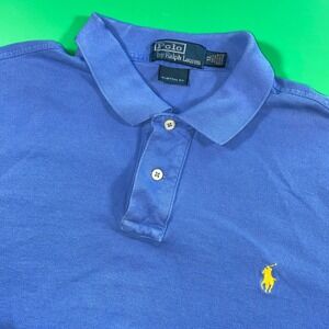 Polo by Ralph‎ Lauren Custom Fit Blue Polo Shirt Men's XL Pony Logo